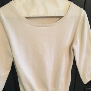 Banana Republic Off - white scoop neck sweater S